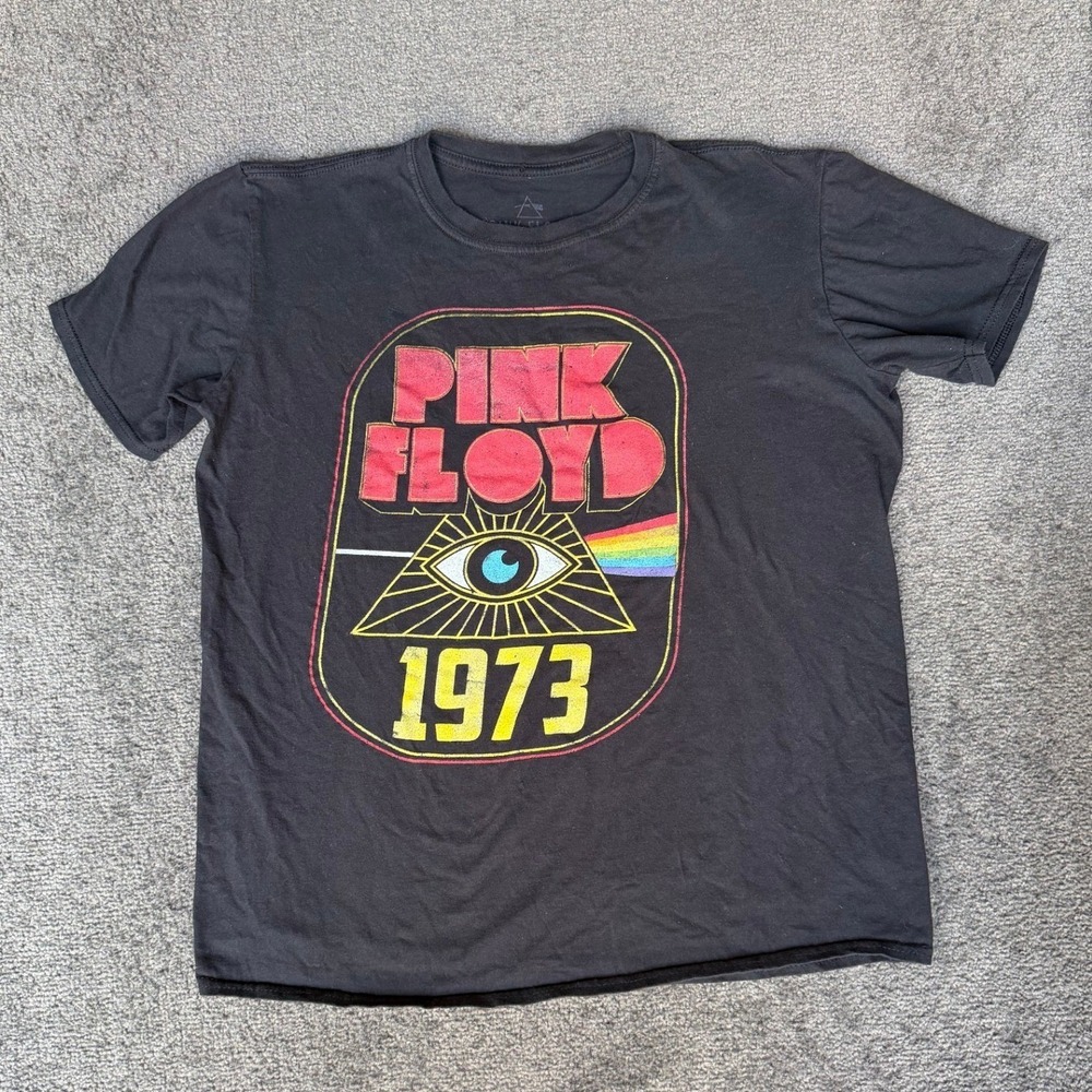 Pink Floyd 1973 Dark Side of the Moon Graphic T-Shirt Black Mens Large Goodie L